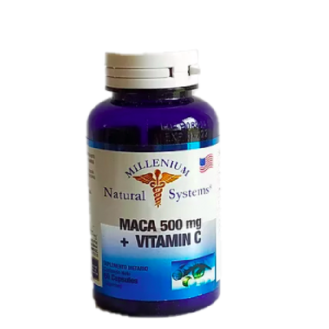 MACA + VITAMIN C 500 MG X 60 CAP NATURAL SYSTEM