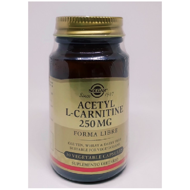 ACETYL L-CARNITINE X 250 MG –  FORMA LIBRE SOLGAR